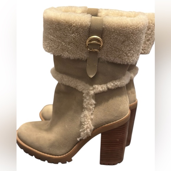 Coach Harlie Suede Bootie Shearing Trim women's 8B - Picture 1 of 15